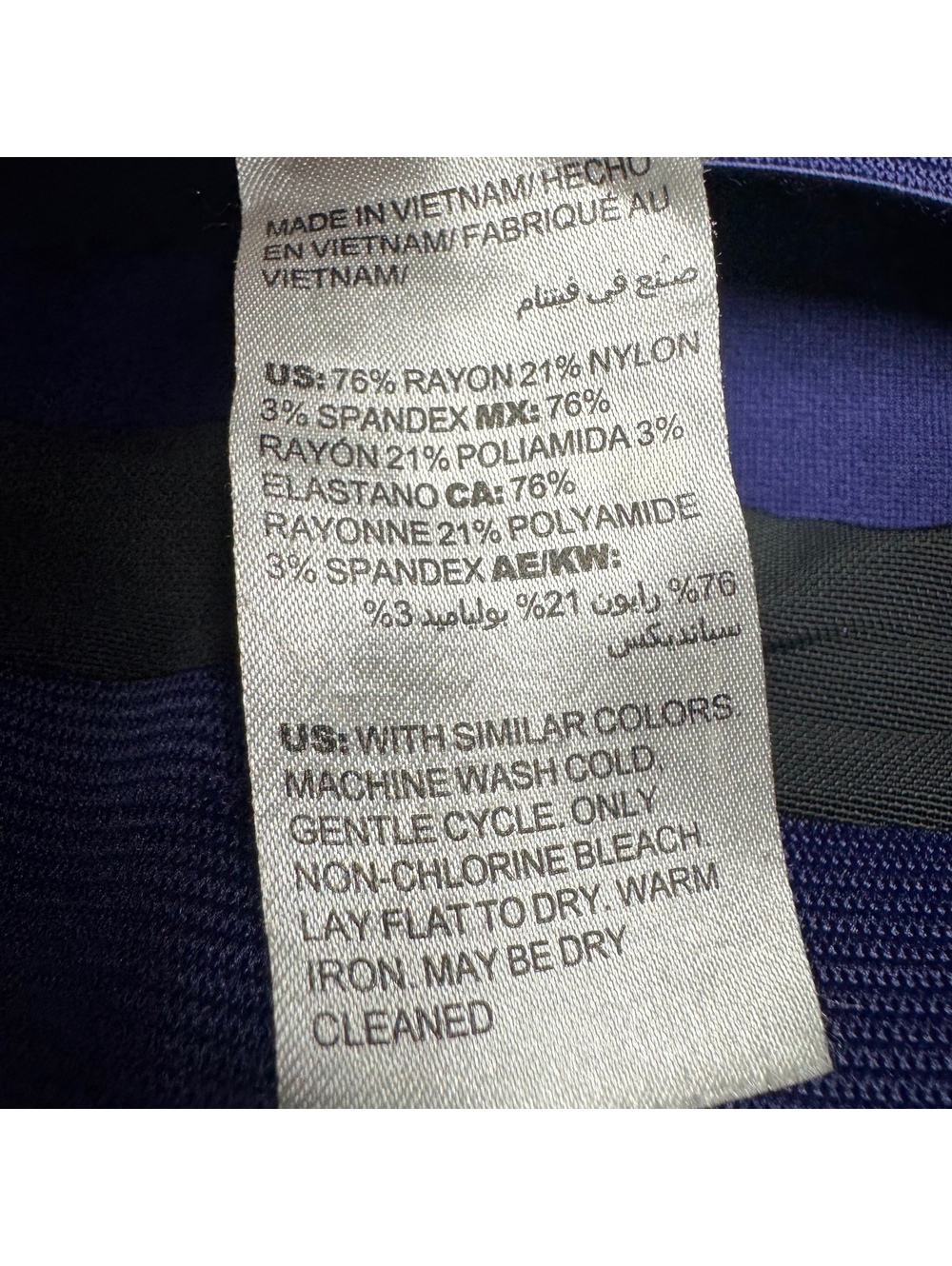 Chico's Women Brigitte Stretch Pull On Pants Size 2.5R 14 Purple Blue Ankle - Picture 12 of 12